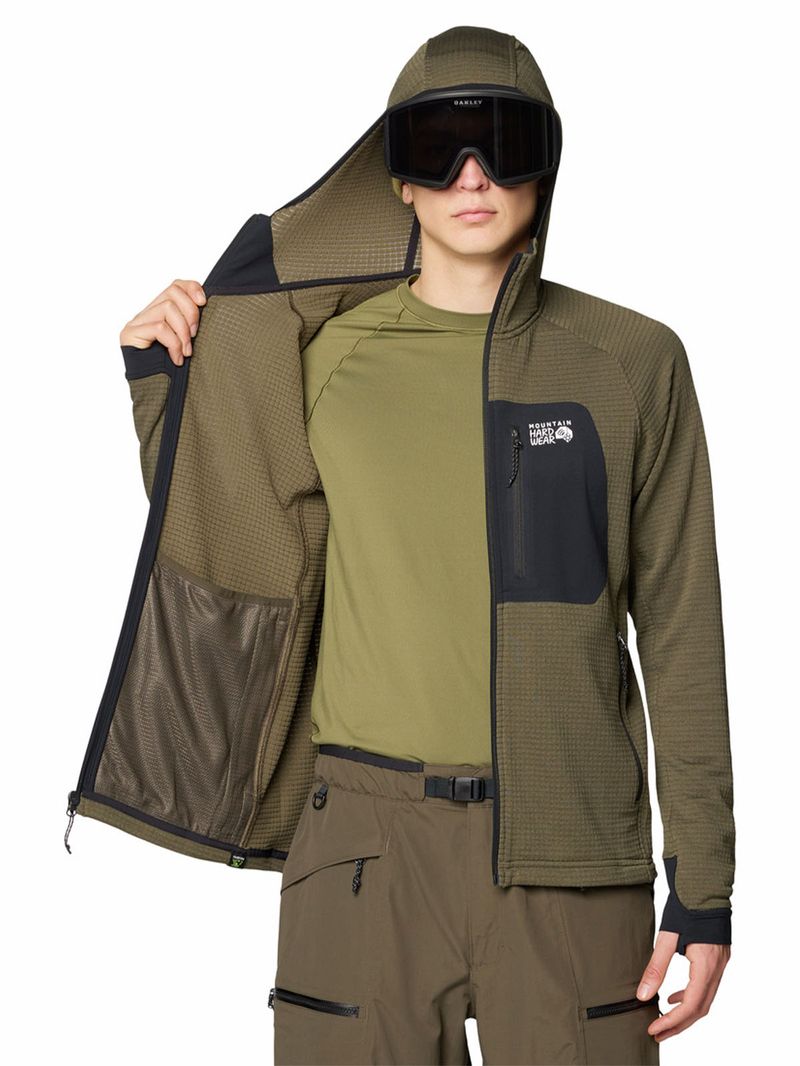 Polar Hombre Polartec Power Grid Gris Mountain Hardwear